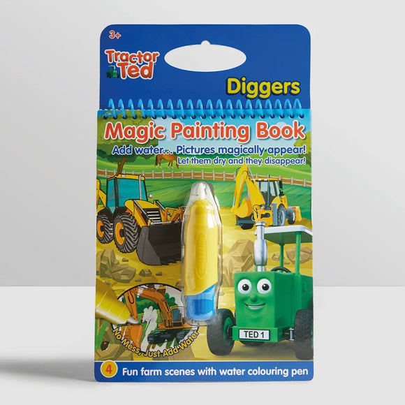 From Tractor Ted this magic colouring book is an excellent mess-free activity that will keep children entertained wherever they are! Four fantastic digger and machinery pictures to 