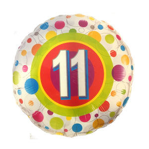 11th Birthday Helium Balloons - Various Designs