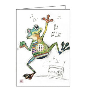 Bug Art Jane Crowther freddy frog blank card Nickery Nook