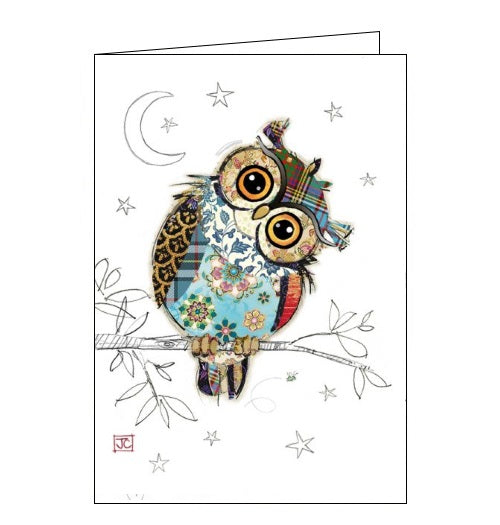 Bug Art Jane Crowther owen owl birds blank card Nickery Nook