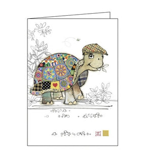 Bug Art Jane Crowther tommy tortoise flat cap blank card Nickery Nook new