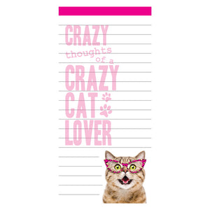 Crazy Thoughts of a Crazy Cat Lover - Magnetic Listpad