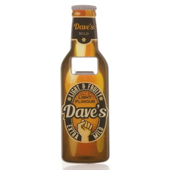 A perfect gift for Father's Day, birthdays or just because, this personalised bottle opener is designed to look like a crown-capped bottle of beer - complete with labels that reads 
