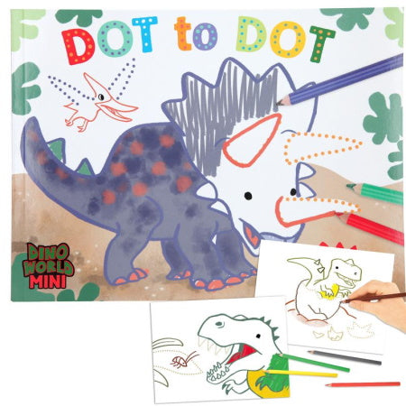 Dot to dot colouring book - Dino World