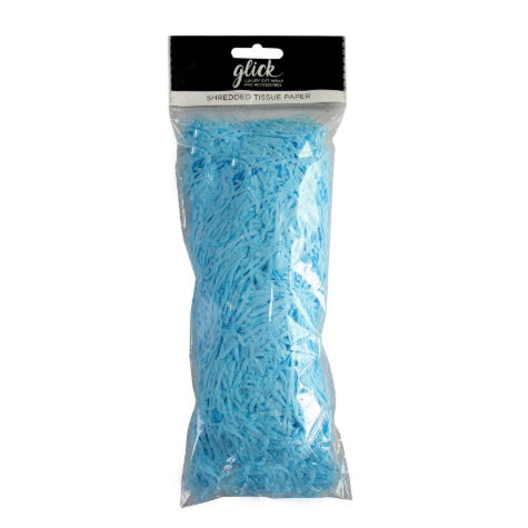 Glick baby blue shredded tissue paper