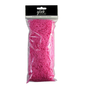 This packet of bright pink, fuchsia shredded tissue paper is perfect for cushioning delicate items and adding a pop of colour to gift bags and homemade hampers.