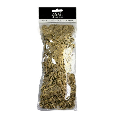 Glick gold shredded tissue paper