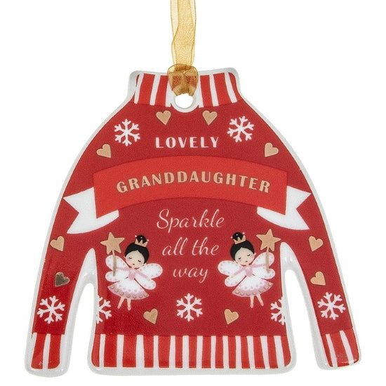 Granddaughter- Christmas jumper hanging decorations