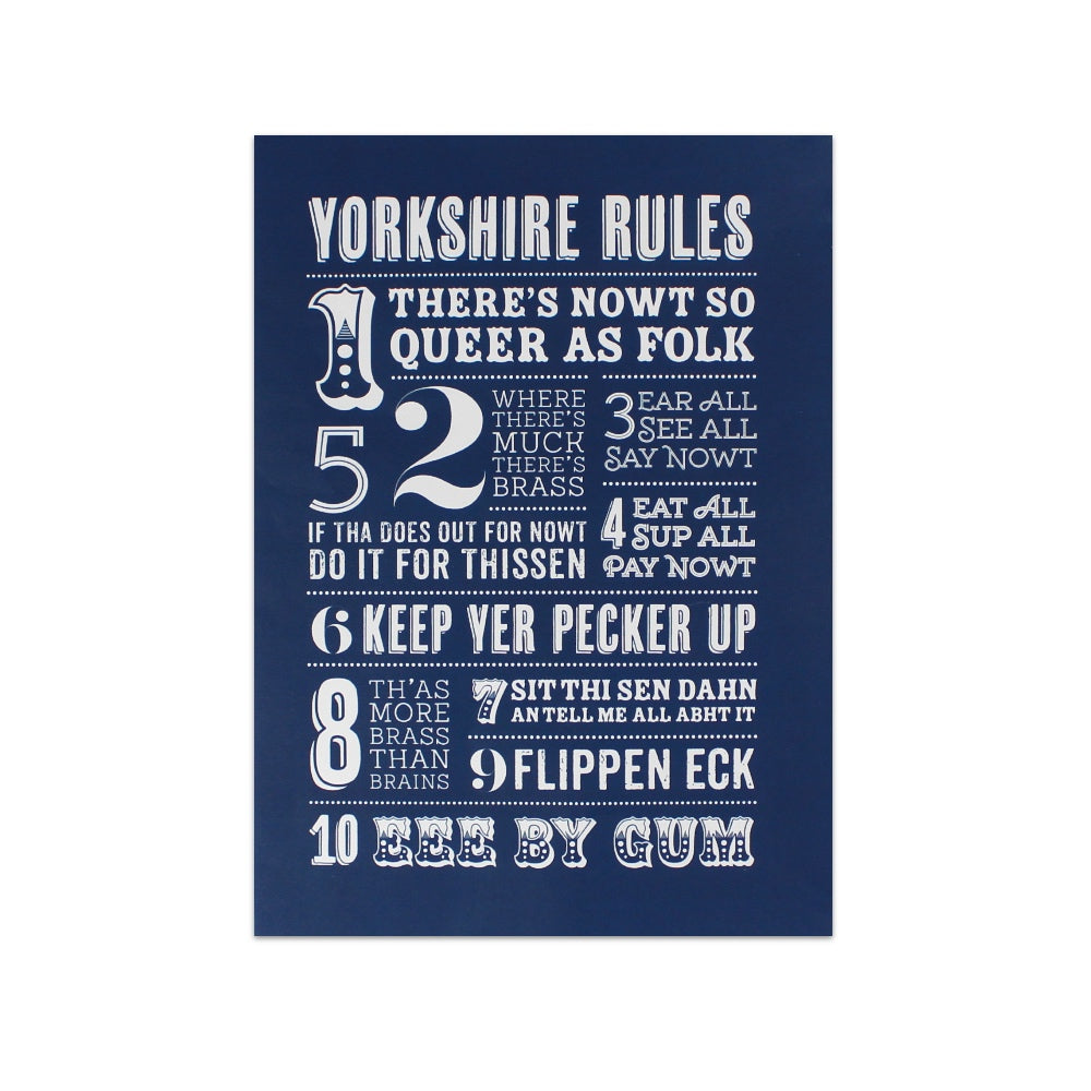 Yorkshire Rules tea-towel