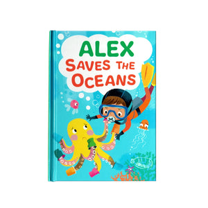 You can lead the charge, Alex. It's your time to be brave. Be the Guardian of the Seas and save the rolling waves.  These personalised story books are both fun and educational. Written by J. D. Green, with illustrations by Ela Smietanka this children's story book makes you the star with an important story about saving the oceans and understanding the cost of single-use plastics.
