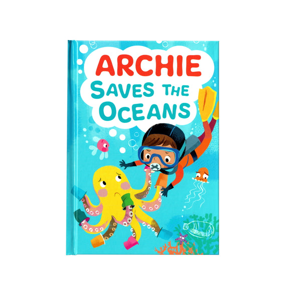 You can lead the charge, Archie. It's your time to be brave. Be the Guardian of the Seas and save the rolling waves.  These personalised story books are both fun and educational. Written by J. D. Green, with illustrations by Ela Smietanka this children's story book makes you the star with an important story about saving the oceans and understanding the cost of single-use plastics.