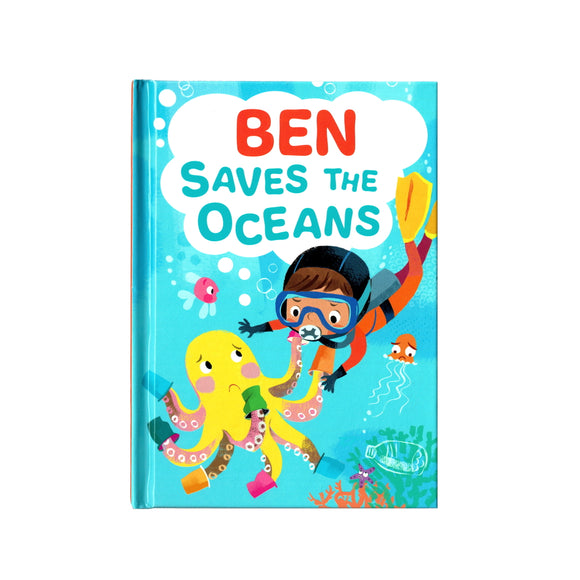 You can lead the charge, Ben. It's your time to be brave. Be the Guardian of the Seas and save the rolling waves.  These personalised story books are both fun and educational. Written by J. D. Green, with illustrations by Ela Smietanka this children's story book makes you the star with an important story about saving the oceans and understanding the cost of single-use plastics.