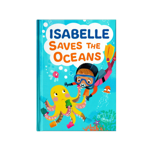 You can lead the charge, Isabelle. It's your time to be brave. Be the Guardian of the Seas and save the rolling waves.  These personalised story books are both fun and educational. Written by J. D. Green, with illustrations by Ela Smietanka this children's story book makes you the star with an important story about saving the oceans and understanding the cost of single-use plastics.