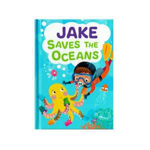 You can lead the charge, Jake. It's your time to be brave. Be the Guardian of the Seas and save the rolling waves.  These personalised story books are both fun and educational. Written by J. D. Green, with illustrations by Ela Smietanka this children's story book makes you the star with an important story about saving the oceans and understanding the cost of single-use plastics.
