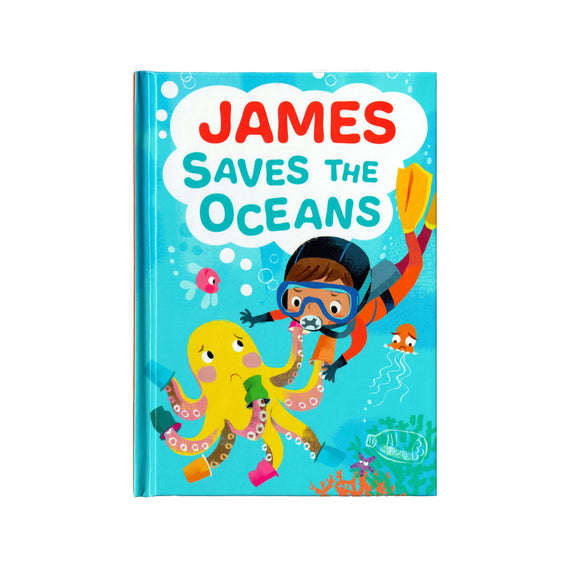 You can lead the charge, James. It's your time to be brave. Be the Guardian of the Seas and save the rolling waves.  These personalised story books are both fun and educational. Written by J. D. Green, with illustrations by Ela Smietanka this children's story book makes you the star with an important story about saving the oceans and understanding the cost of single-use plastics.