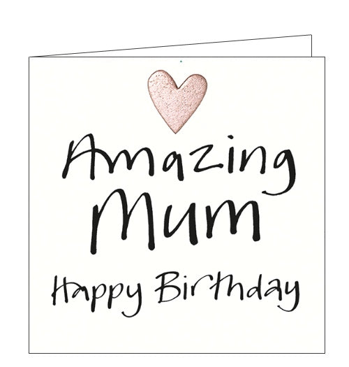 This simple but sweet birthday card is decorated with black brush script that reads 