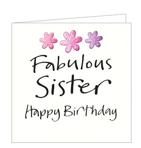 Fabulous sister - Birthday card