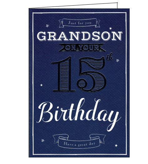 ICG 15th birthday card for grandson