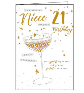 ICG 21st birthday card for niece