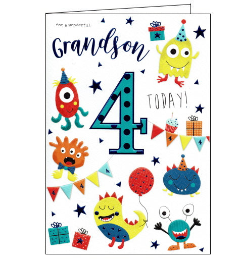 ICG 4th birthday card for grandson