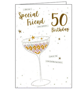 ICG 50th birthday card for a special friend