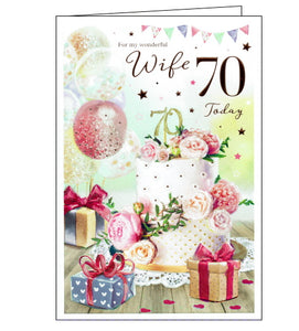 ICG 70th birthday card for wife