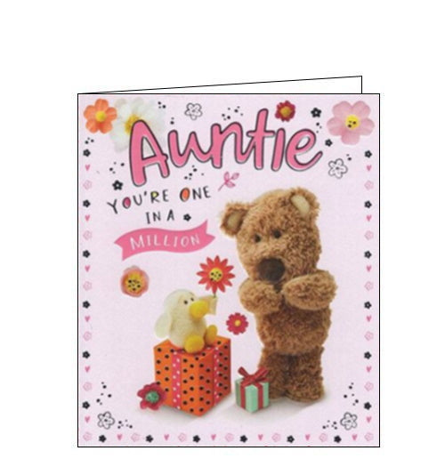 Auntie you're one in a million - Barley the Little Brown Bear card