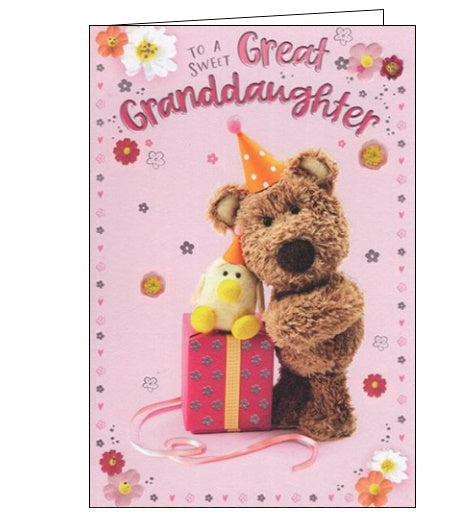 Barley the Brown Bear - Great Granddaughter Birthday card