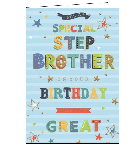 For a Special Step Brother Birthday card