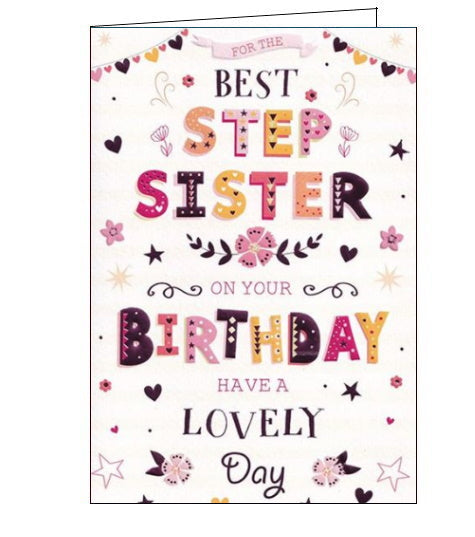 For the Best Step Sister Birthday card