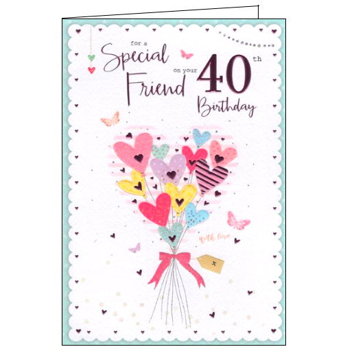 ICG For a special friend on your 40th birthday card Nickery Nook
