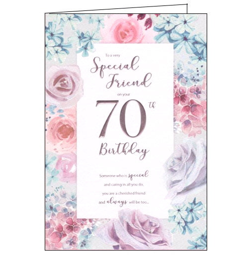 ICG For a special friend on your 70th birthday card Nickery Nook