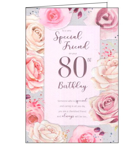 ICG For a special friend on your 80th birthday card Nickery Nook