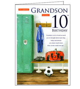 ICG For a special grandson on your 10th Birthday card Nickery Nook