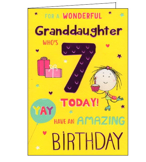 ICG For a wonderful granddaughter on your 7th Birthday card Nickery Nook