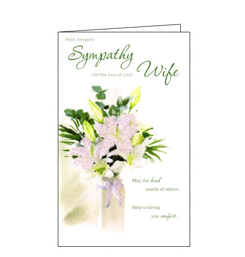 ICG With Deepest Sympathy on the Loss of Your Wife sympathy card Nickery Nook