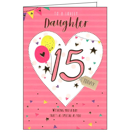 ICG  daughter 15th birthday card