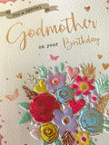 ICG daughter in law godmother Happy Birthday flowers birthday card Nickery Nook