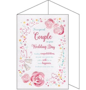 ICG eternal for a special couple on your Wedding Day congratulations card Nickery Nook