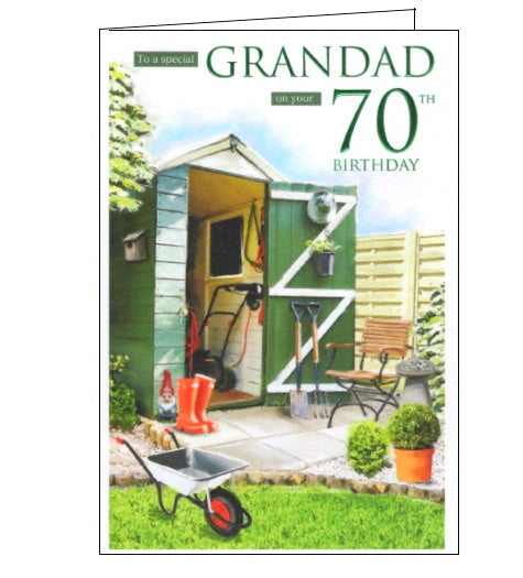 ICG gardening grandad on your 70th birthday card Nickery Nook