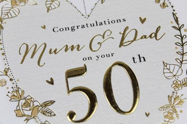 Mum & Dad on Your Golden Anniversary card – Nickery Nook