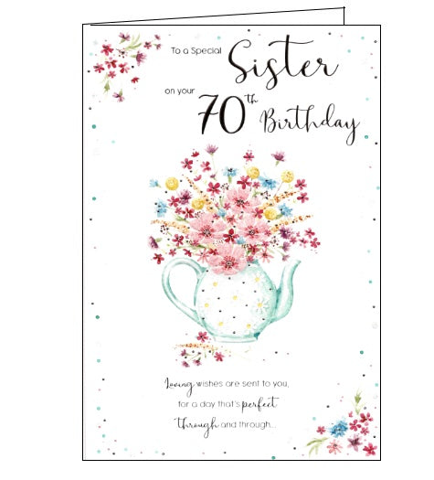 Special Sister on Your 70th Birthday card