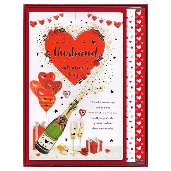 To my wonderful Husband -  Valentine's Day Boxed card