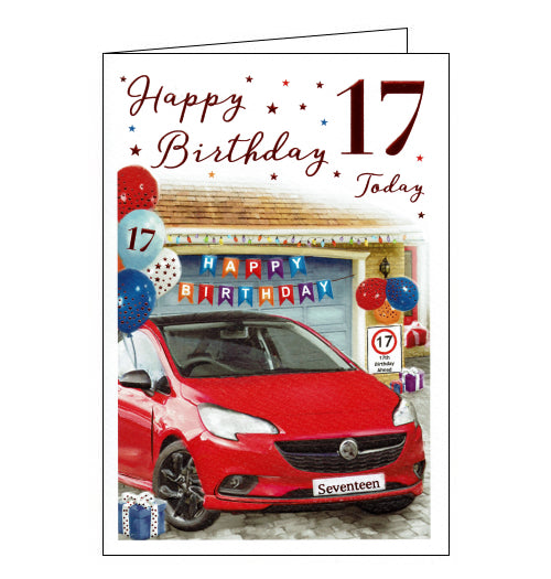 ICG car 17th birthday card