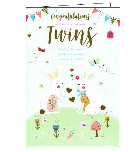 ICG congratulations on the birth of your twins card