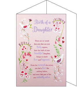 ICG eternal new baby girl card new daughter card