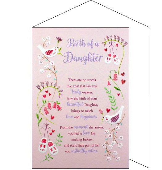 ICG eternal new baby girl card new daughter card