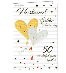 ICG golden wedding card for husband