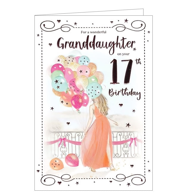 Granddaughter on your 17th Birthday card