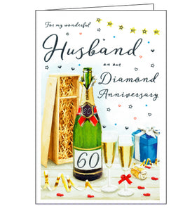 ICG husband on our 60th wedding anniversary card